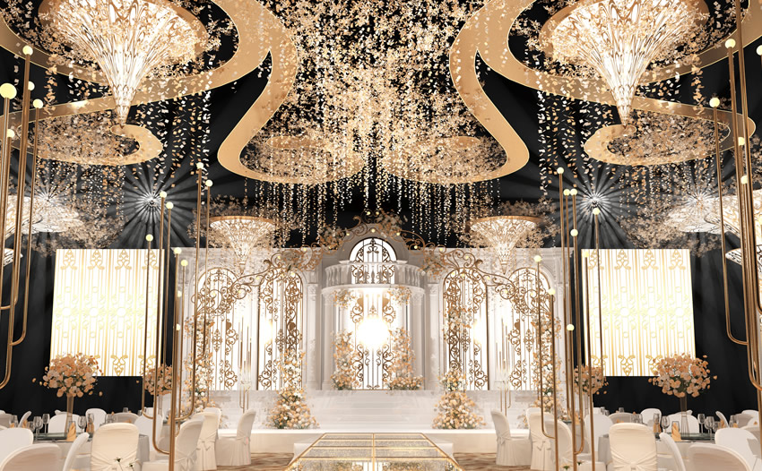 仪陇花木兰喜事汇金色大厅效果展示